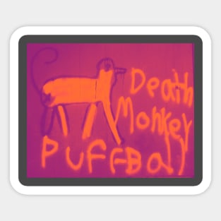 Death Monkey Puffball Magenta Sticker